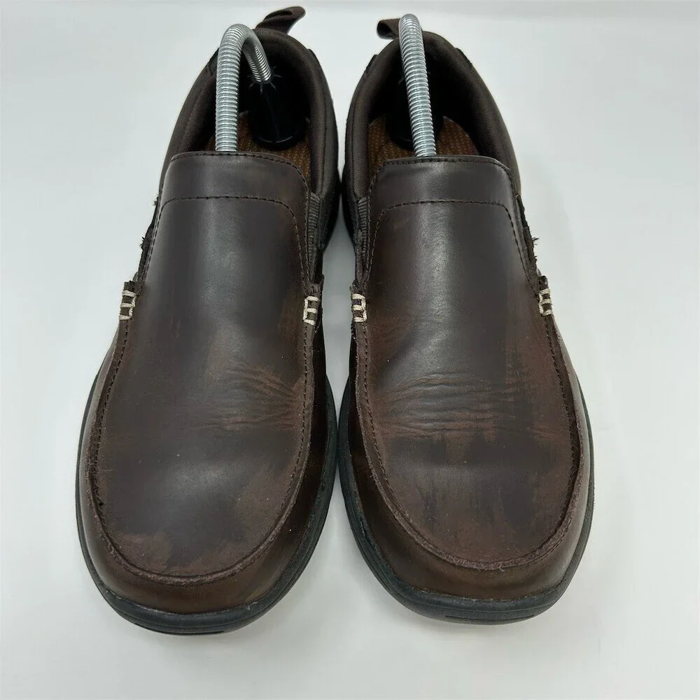 Skechers Harper Forde Men's Loafers Brown Slip-On Casual Shoes Relaxed Fit 9.5